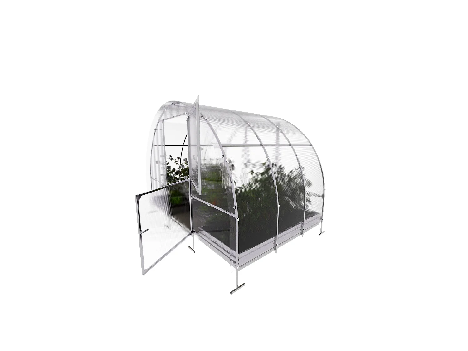 Klasika Greenhouses Easy KLASIKA Gewächshaus 6m² 3m x 2m Mit 6 mm Polycarbonatabdeckung