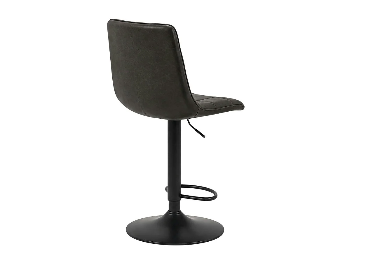 Tabouret de bar réglable gris motif damier (lot de 2) LORA