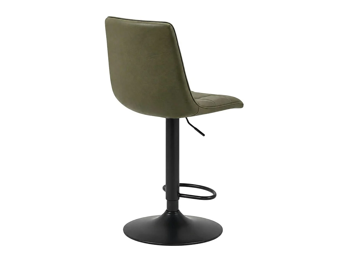 Tabouret de bar réglable vert motif damier (lot de 2) LORA