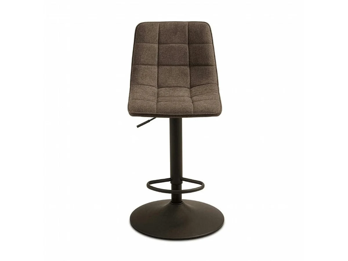 Tabouret de bar réglable marron pied bronze (lot de 2) LORA