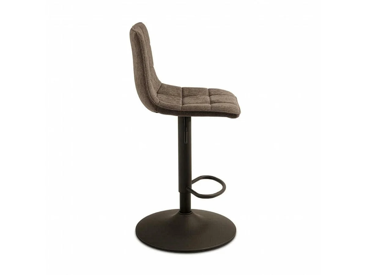 Tabouret de bar réglable marron pied bronze (lot de 2) LORA