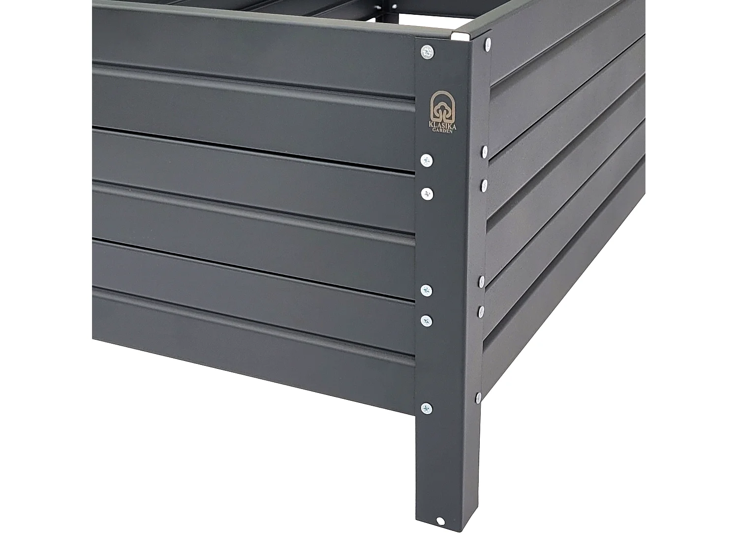 Erhöhter Anthrazit Pulverbeschichteter Gartenpflanzkasten 150x75x30 - Einfacher Aufbau & Wartung