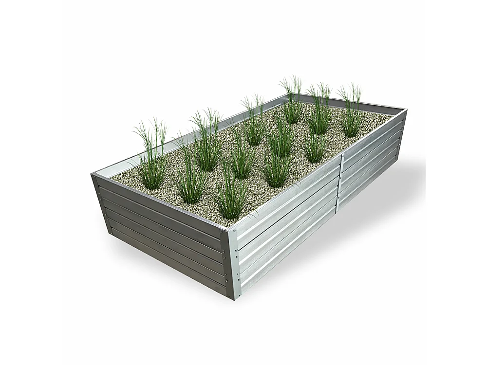 Erhöhter Verzinkter Stahl KLASIKA GARTEN Pflanzkübel 150x75x30 - Einfacher Zusammenbau & Anpassbar