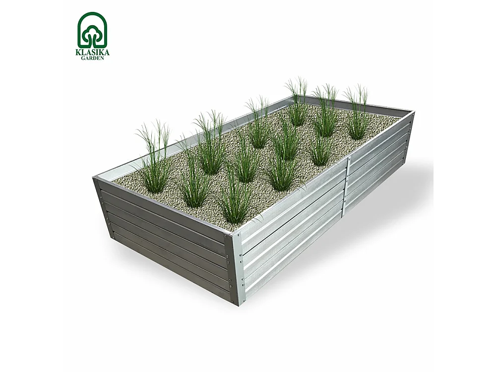 Hochbeet KLASIKA GARDEN 3075150C, 150 x 75 x 30 cm, verzinkter Stahl, ca. 338 l