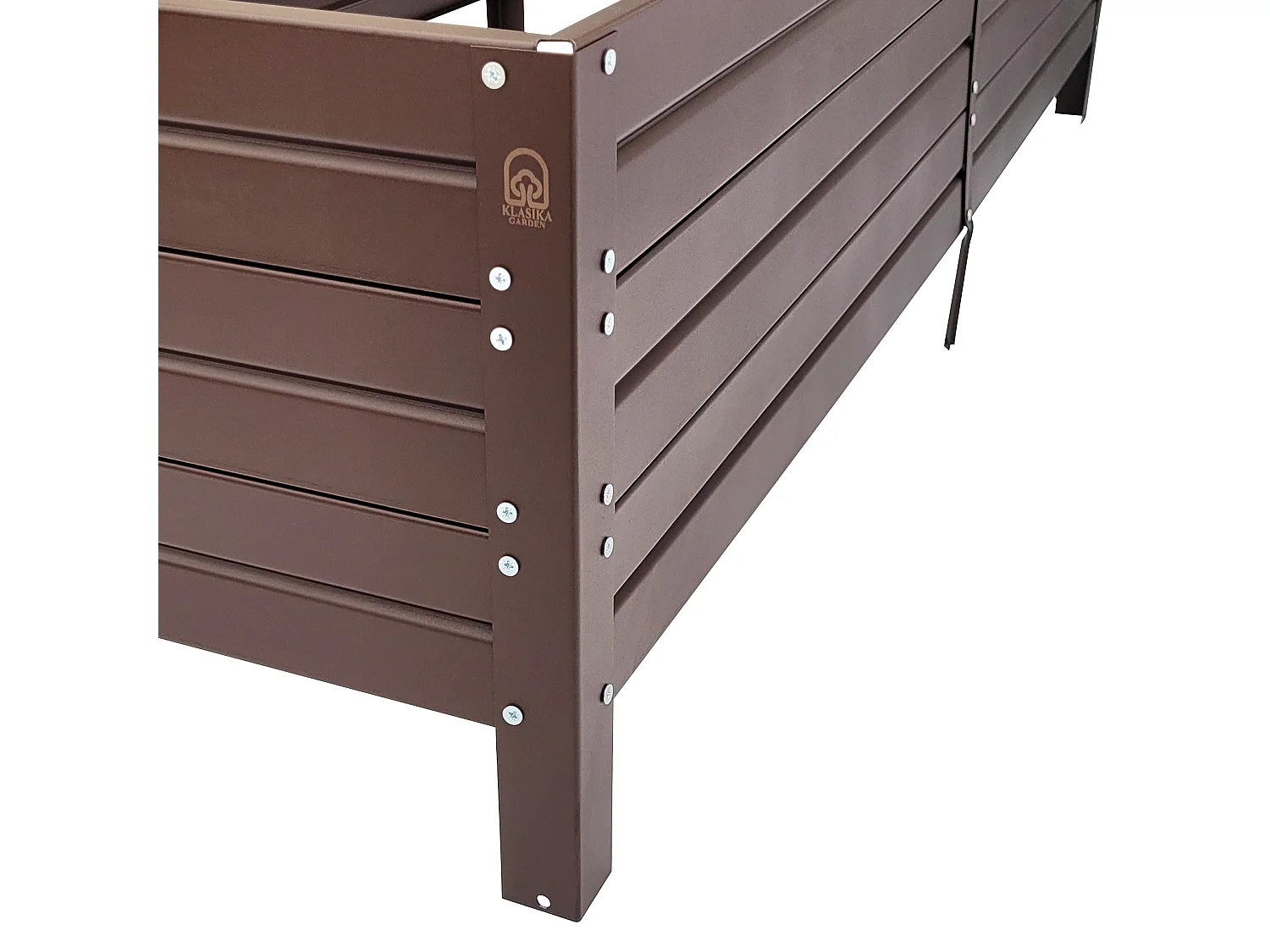 Erhöhter Gartenpflanzkasten KLASIKA GARDEN, Pulverbeschichtet, Braun RAL8017 150x75x30