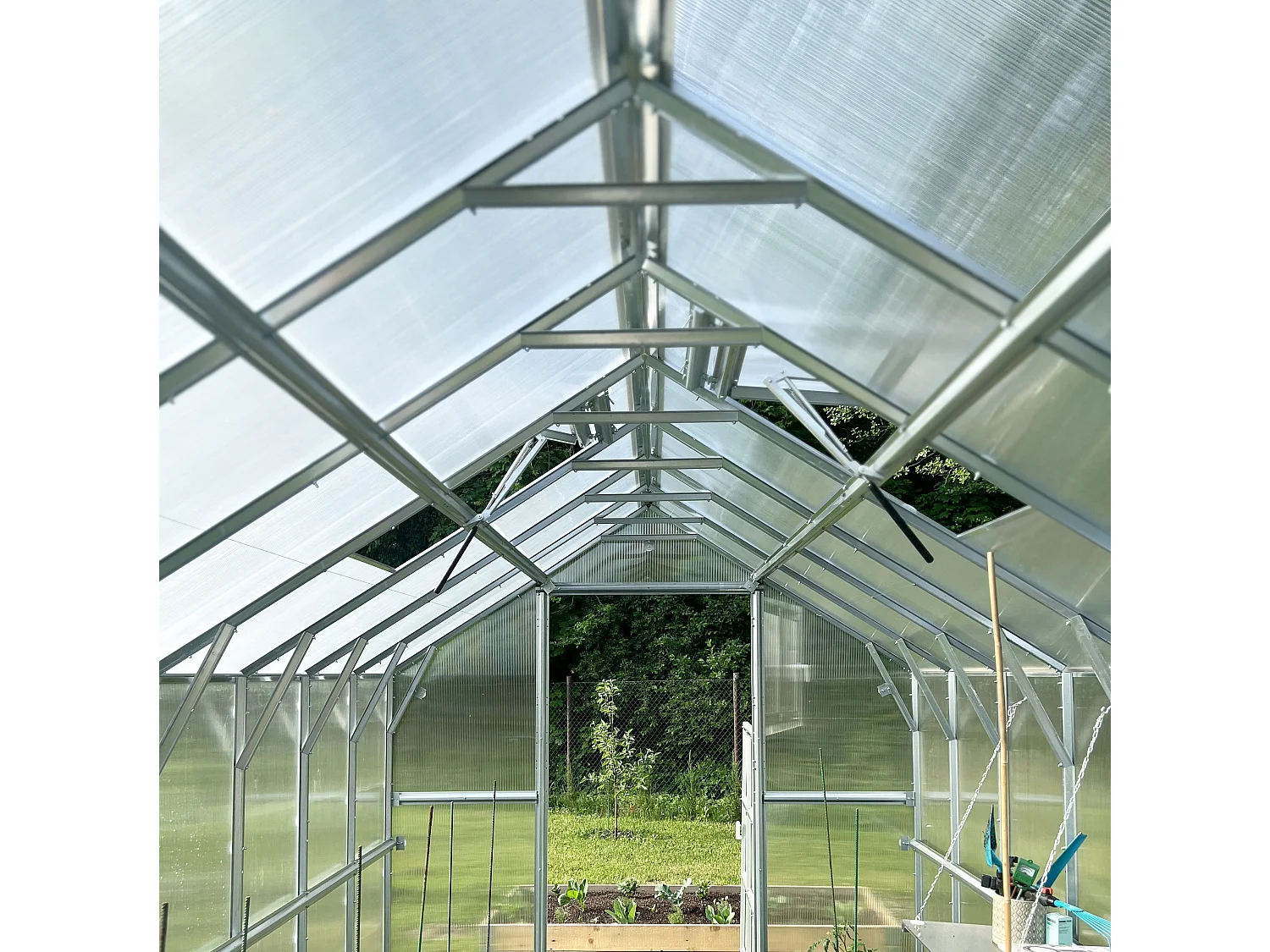 Automatisches Öffnen des Gewächshaus-Dachfensters Bernard mit Polycarbonatbeschichtung - 48 x 70 cm
