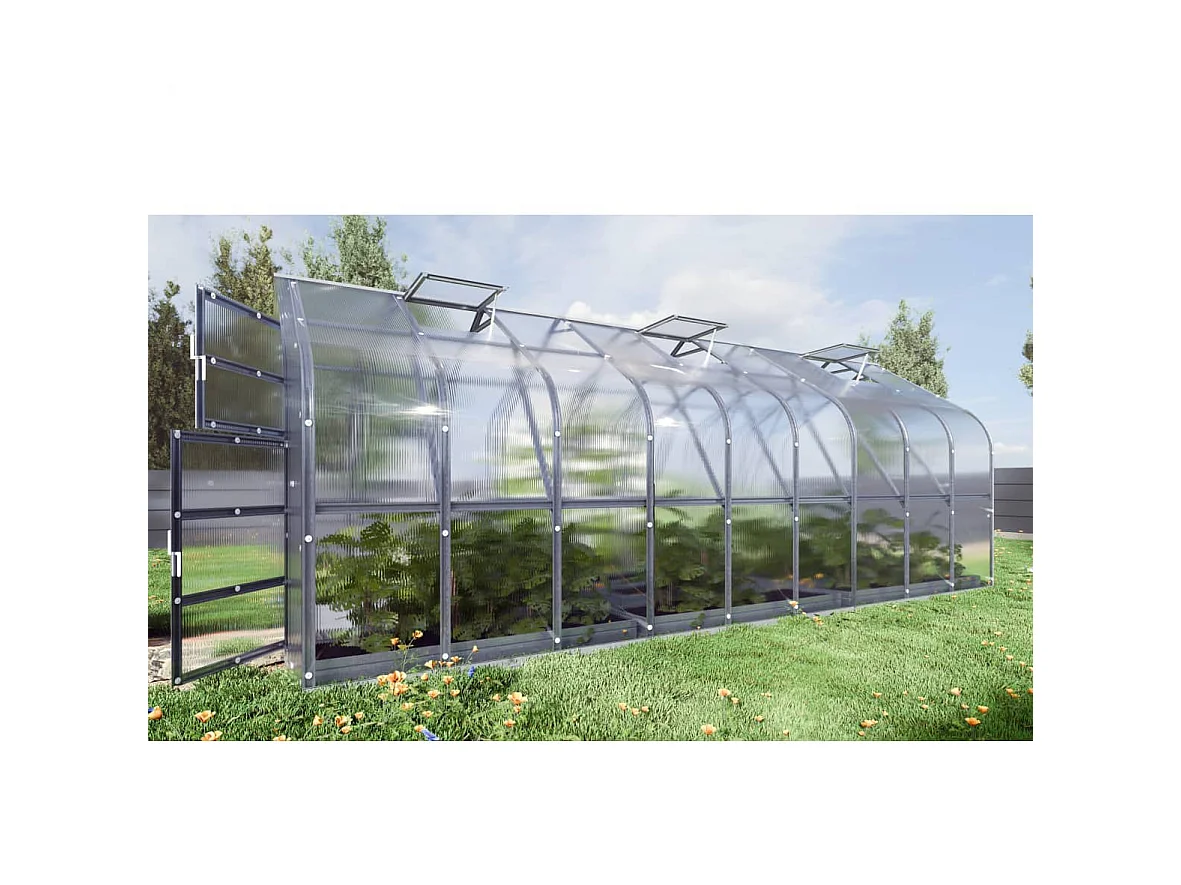 KLASIKA DROP Gewächshaus Dachfenster mit automatischem Öffner und Polycarbonat-Beschichtung