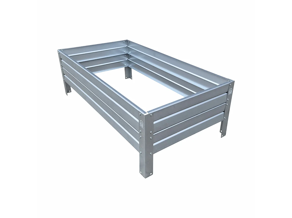 Hochbeet-Set für 2,5x6m Gewächshaus, Verzinkter Stahl, Klasika Gewächshäuser