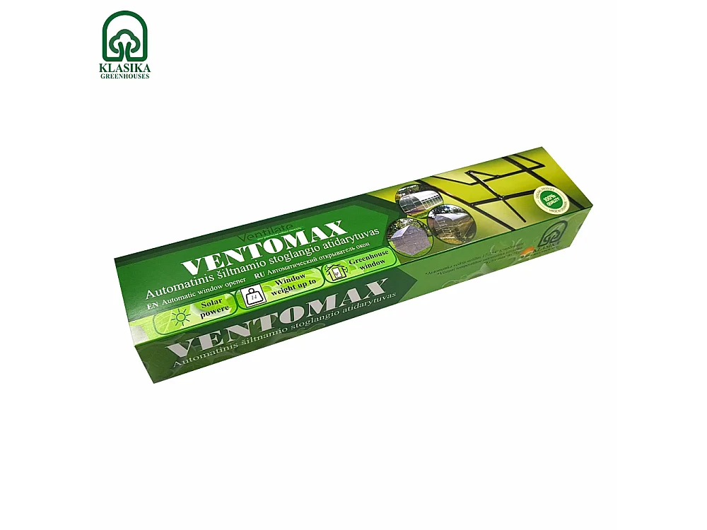 Ventomax Automatischer Gewächshausfensteröffner - Temperaturaktiviert, Einfache Installation, 45cm Öffnung