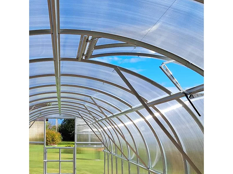 Gewächshaus Dachfenster KLASIKA EASY mit automatischem Öffner - 60 x 100 cm Polycarbonat Oberlicht