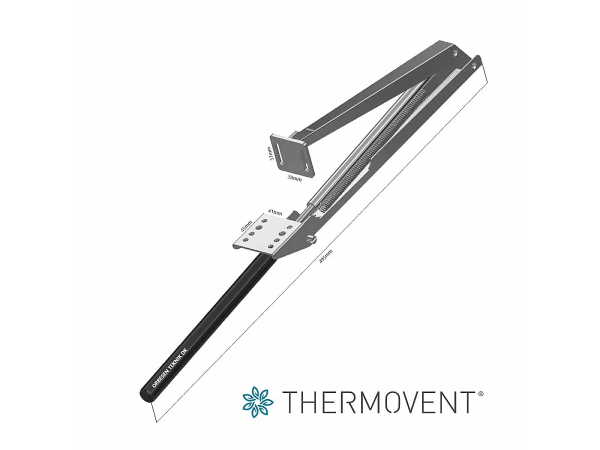 Automatischer Gewächshausfensteröffner Thermovent - Keine Elektrizität erforderlich, 45 cm Öffnung, 7 kg maximales Gewicht