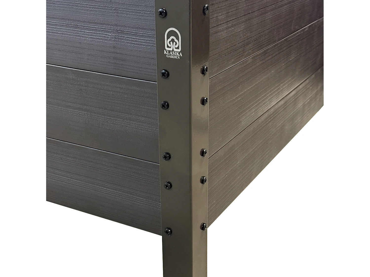Erhöhter GPPS KLASIKA WOODLOOK Pflanzkübel, Braun 150x75x30, UV-beständig, Recycelbar, Stabil