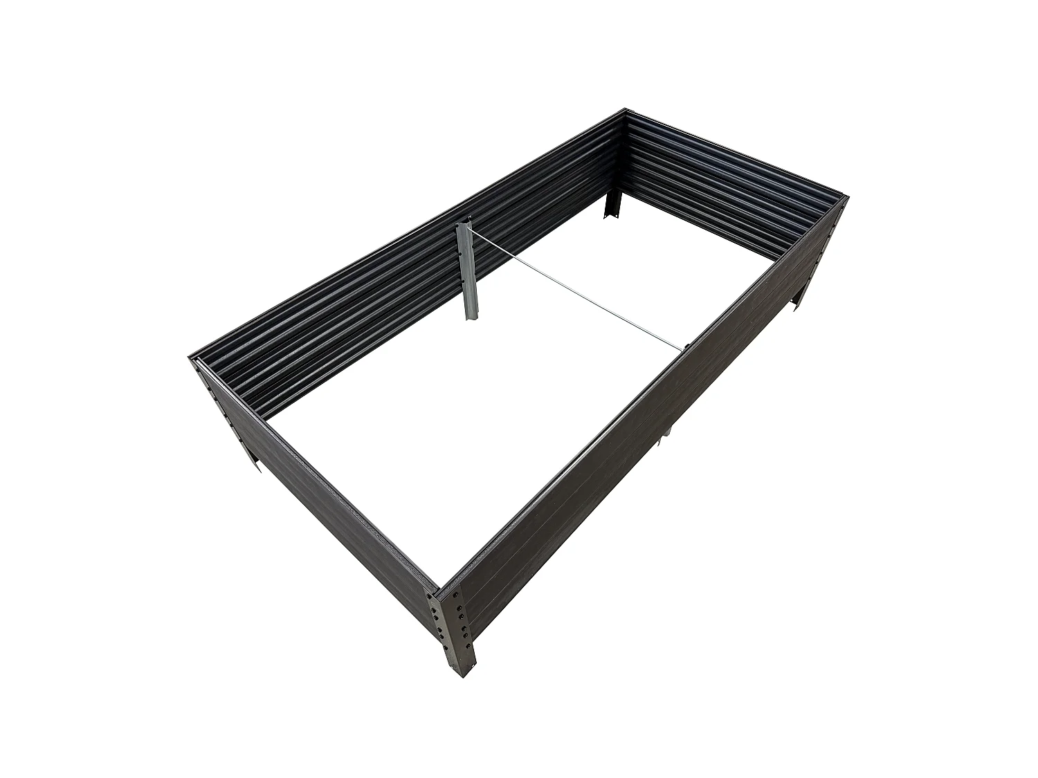 Verhoogde moestuinbak KLASIKA WOODLOOK GP1507530R, 150 x 75 x 30 cm, houtlook, UV-bestendig, ca. 338 l