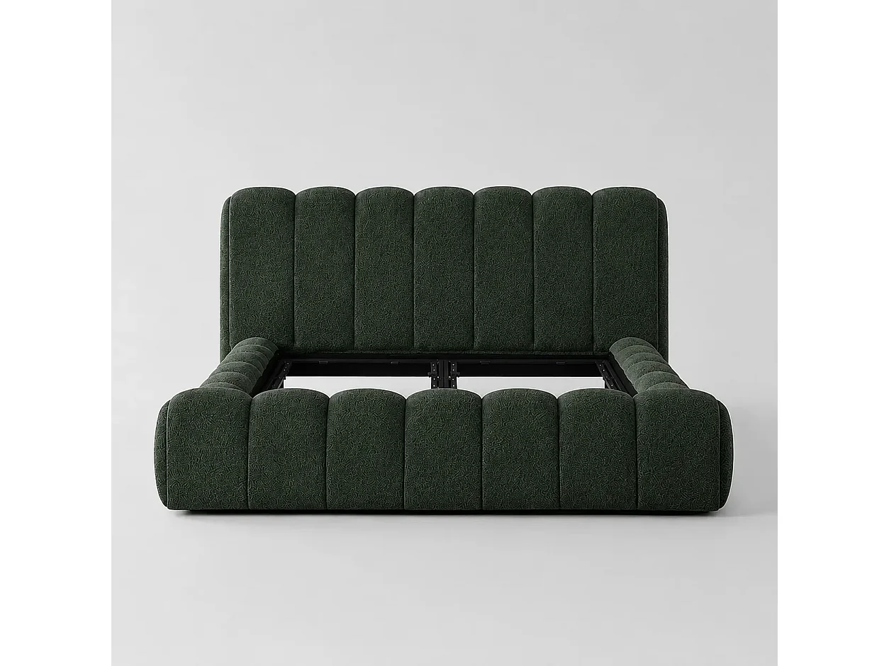 Opbergbed LONDON Kleur Cedergroen, 200x200CM