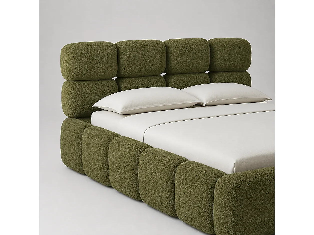 Opbergbed MOOS Kleur Junglegroen, 200x200CM