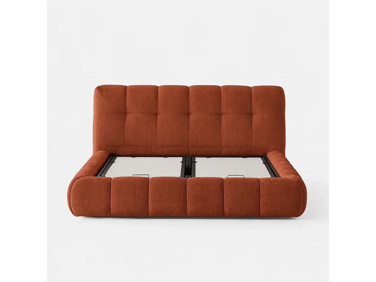 Opbergbed LUNA Kleur Terracotta, 160x200CM