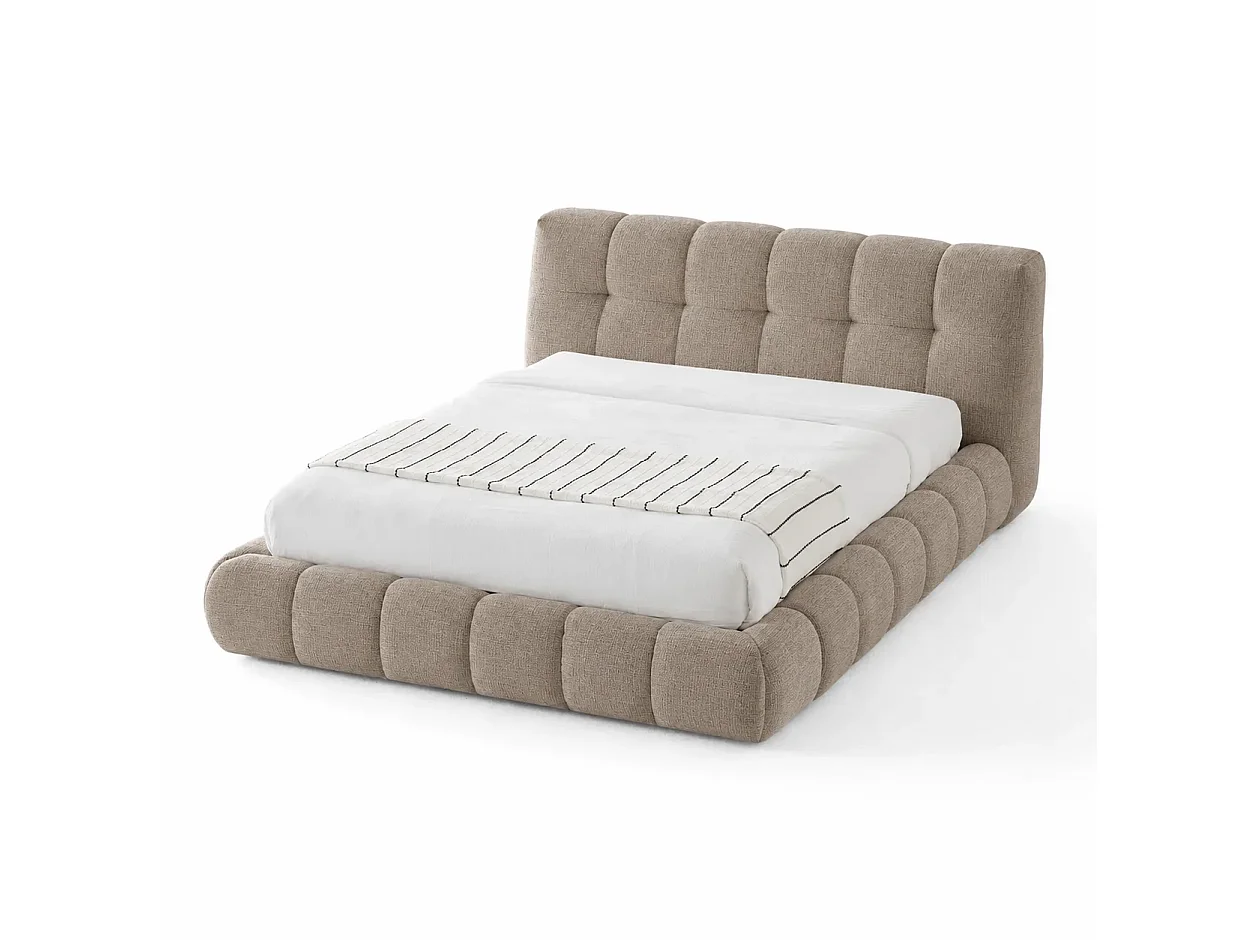 Opbergbed LUNA Kleur Zand Nomade, 180x200CM
