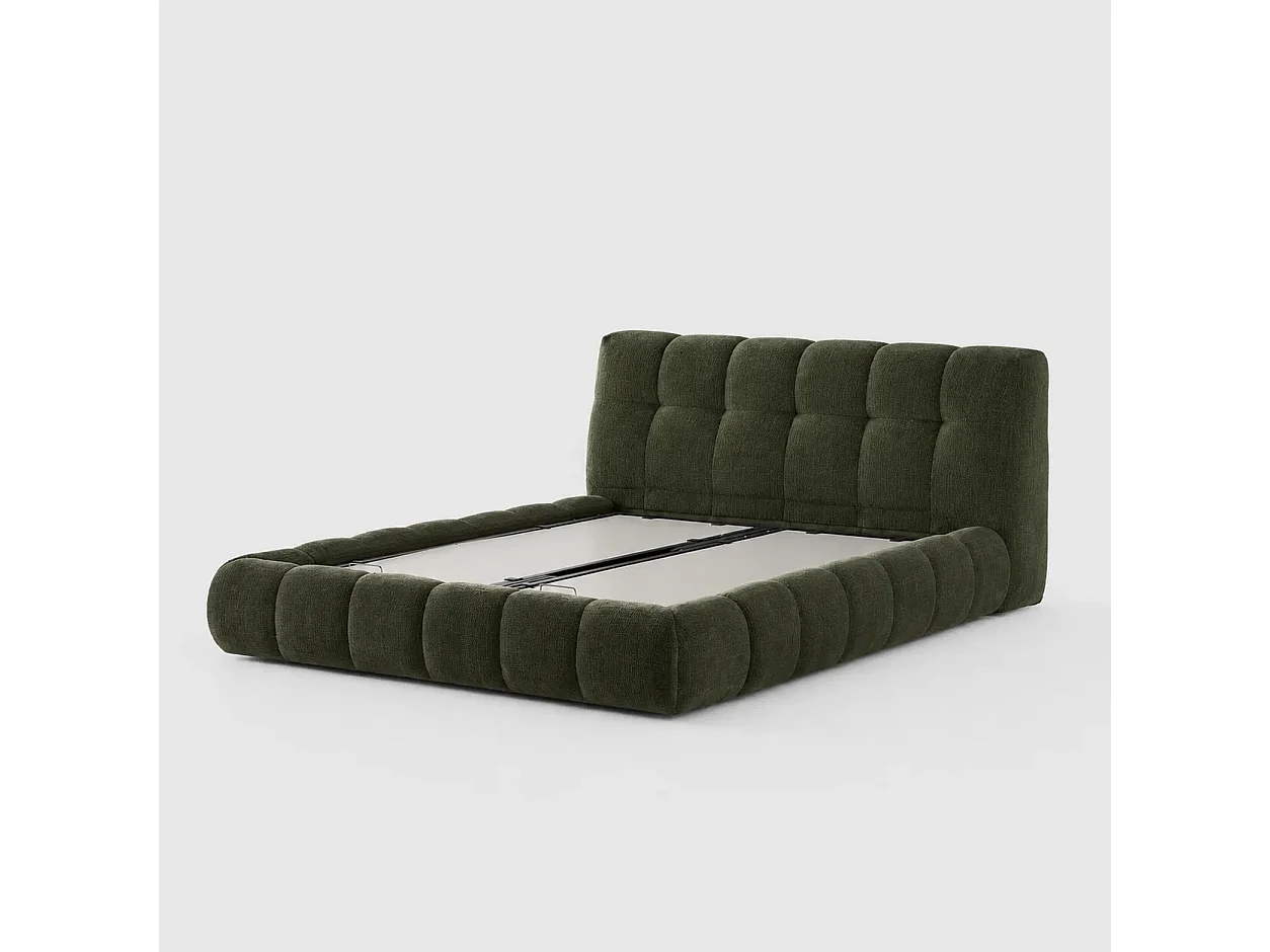 Opbergbed LUNA Kleur Cedergroen, 90x200CM