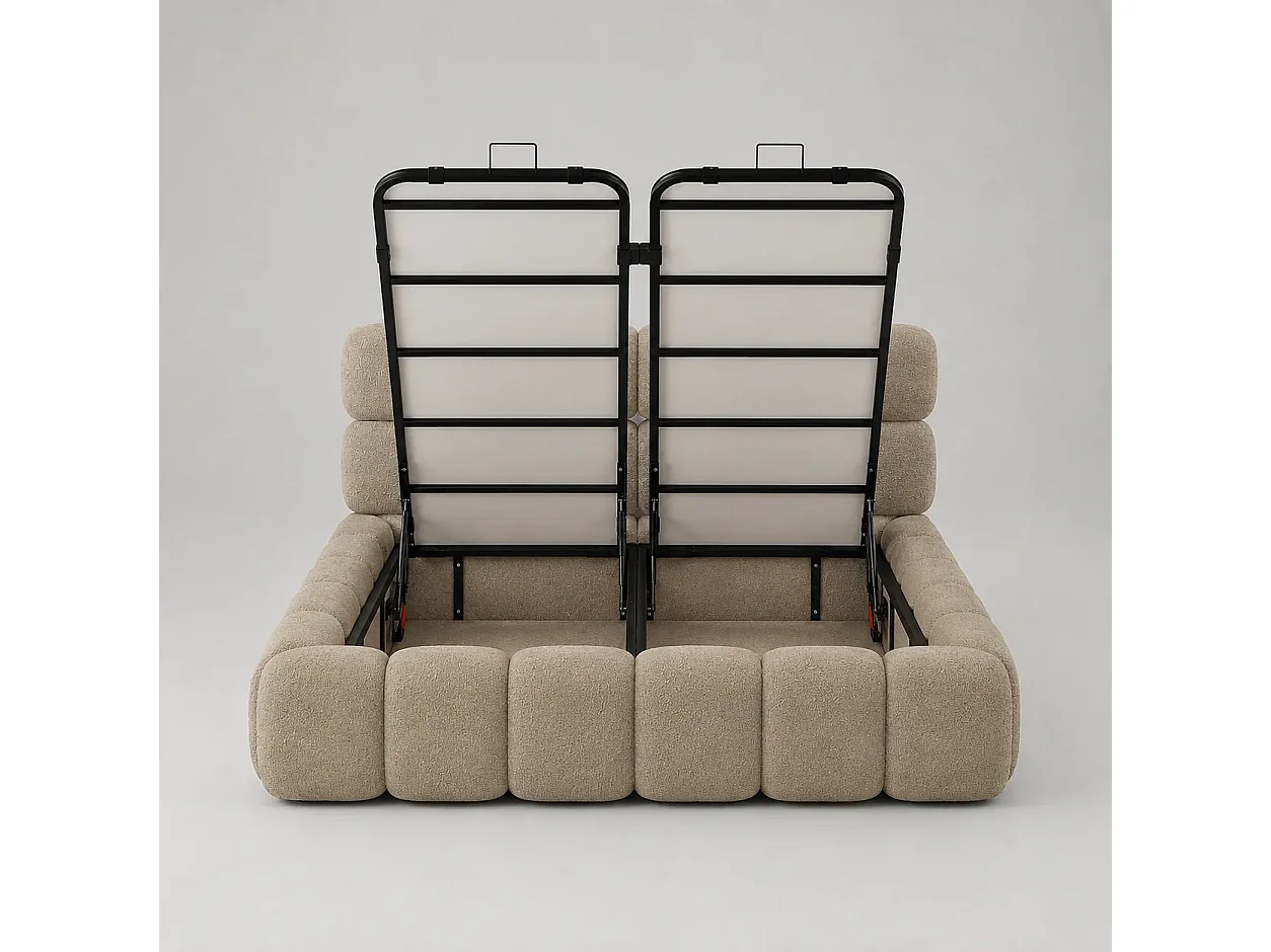 Opbergbed MOOS Kleur Zand Nomade, 90x200CM