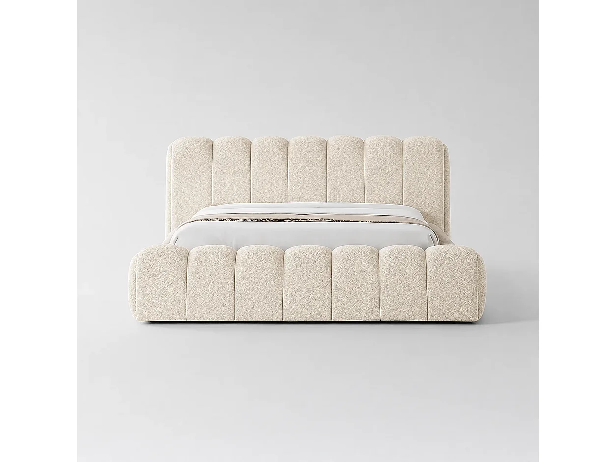 Opbergbed LONDON Kleur Ecru Schuim, 200x200CM