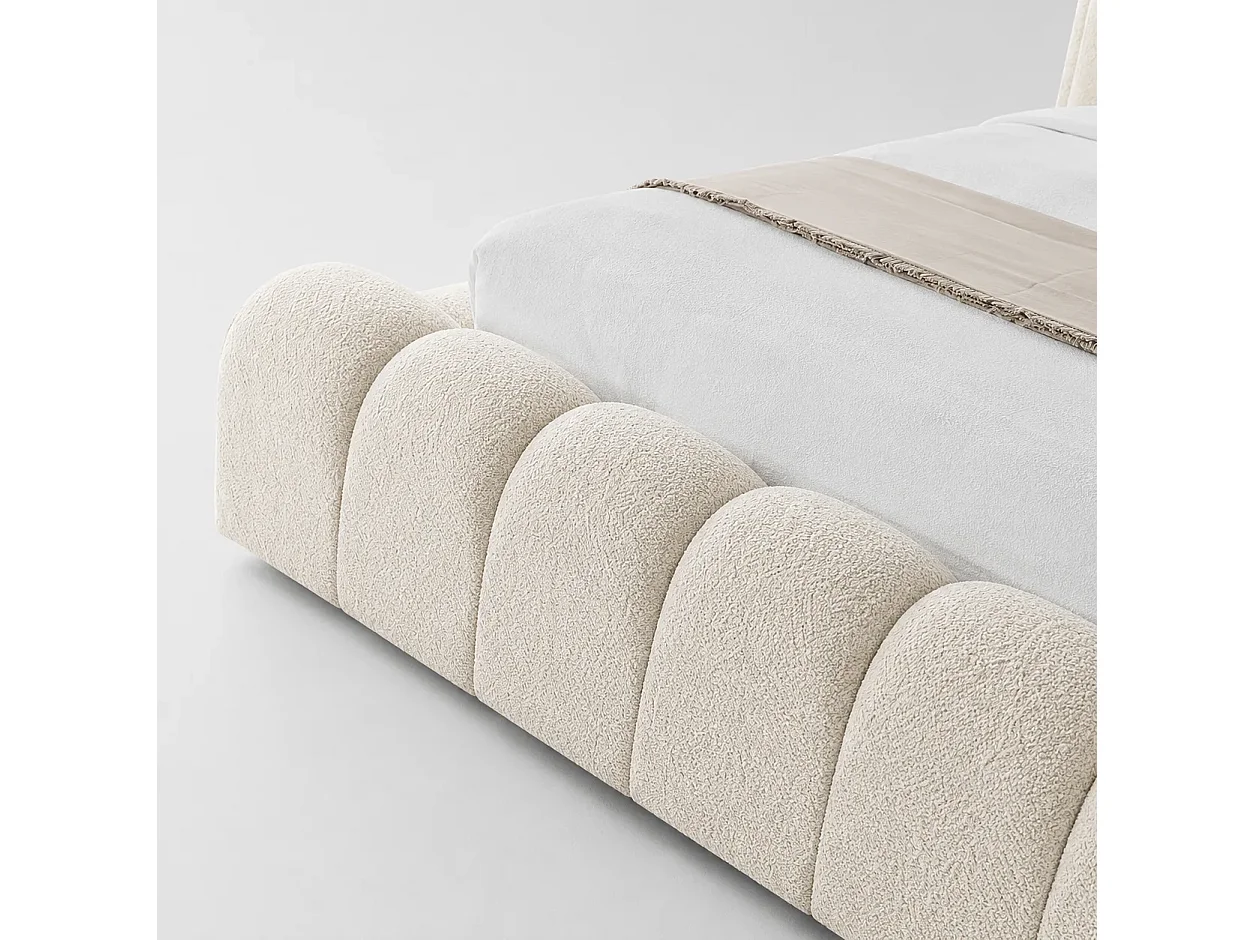 Opbergbed LONDON Kleur Ecru Schuim, 200x200CM