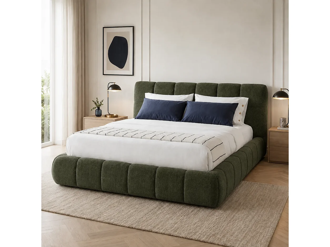 Opbergbed LUNA Kleur Cedergroen, 160x200CM