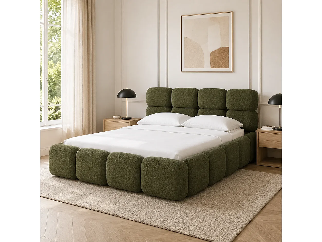 Opbergbed MOOS Kleur Junglegroen, 160x200CM