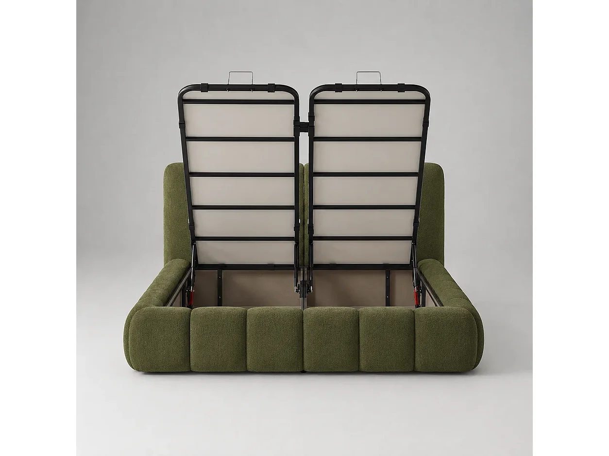 Opbergbed MOOS Kleur Junglegroen, 90x200CM