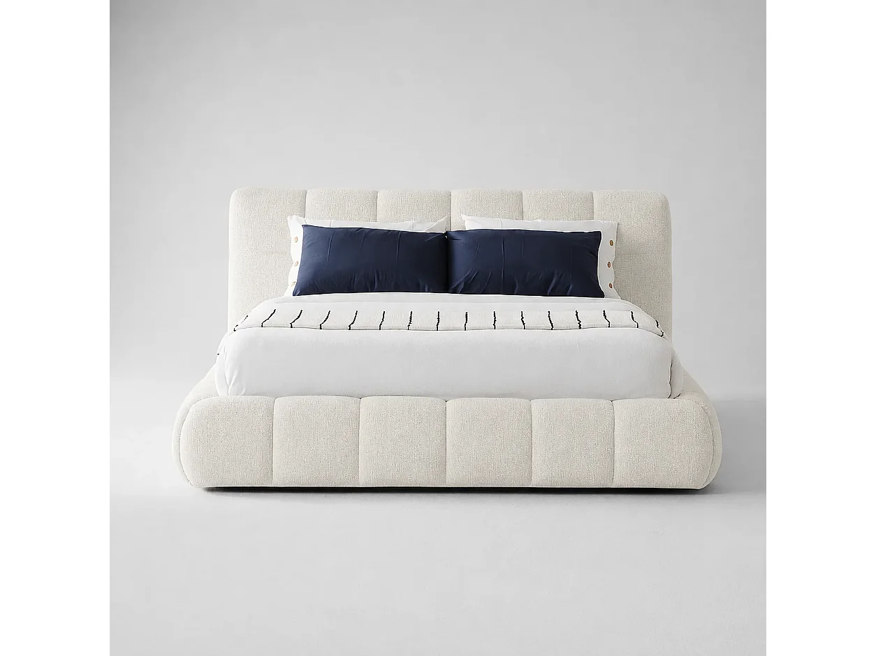 Opbergbed LUNA Kleur Ecru Schuim, 180x200CM