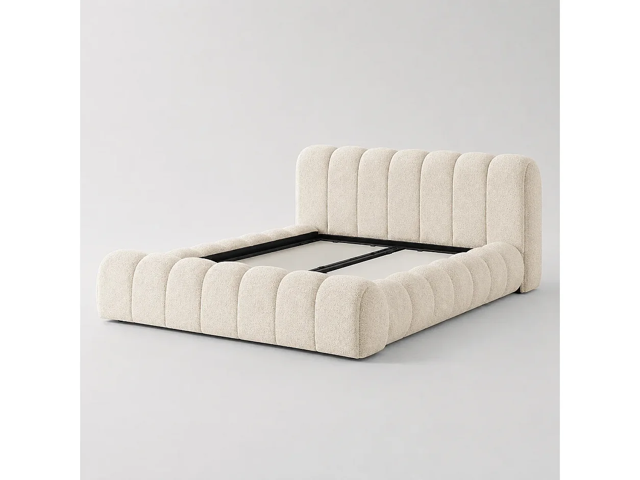 Opbergbed LONDON Kleur Ecru Schuim, 180x200CM