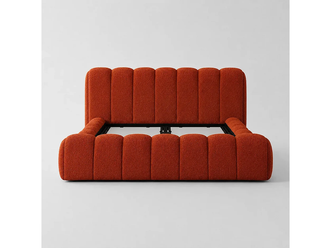 Opbergbed LONDON Kleur Terracotta, 200x200CM