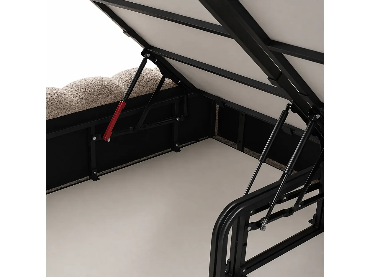 Opbergbed LONDON Kleur Zand Nomade, 200x200CM