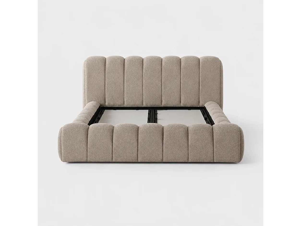 Opbergbed LONDON Kleur Zand Nomade, 90x200CM