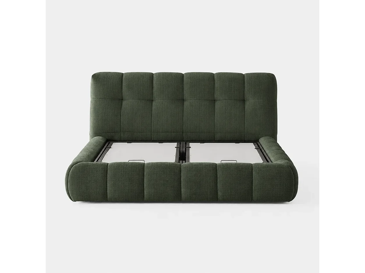 Opbergbed LUNA Kleur Cedergroen, 140x200CM