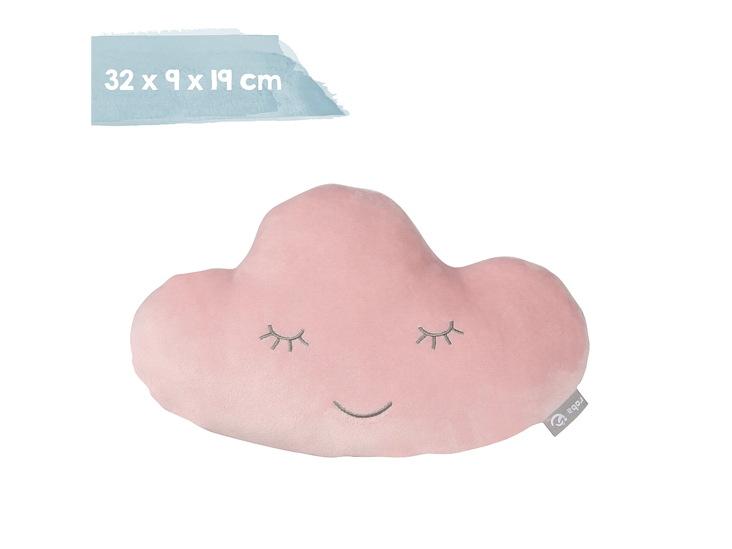 Coussin Câlin Nuage Roba Style en Rose/Mauve - Peluche Douce et Coussin Décoratif pour Enfants