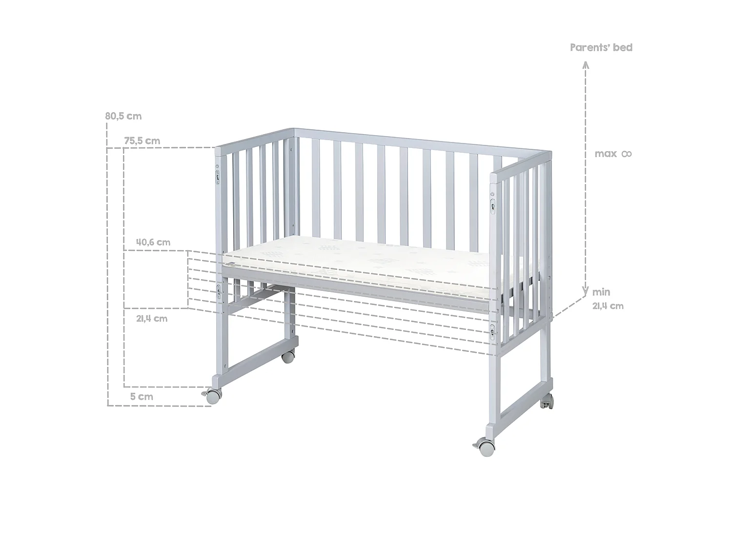 Stuben- + Beistellbett 3in1 roba Style