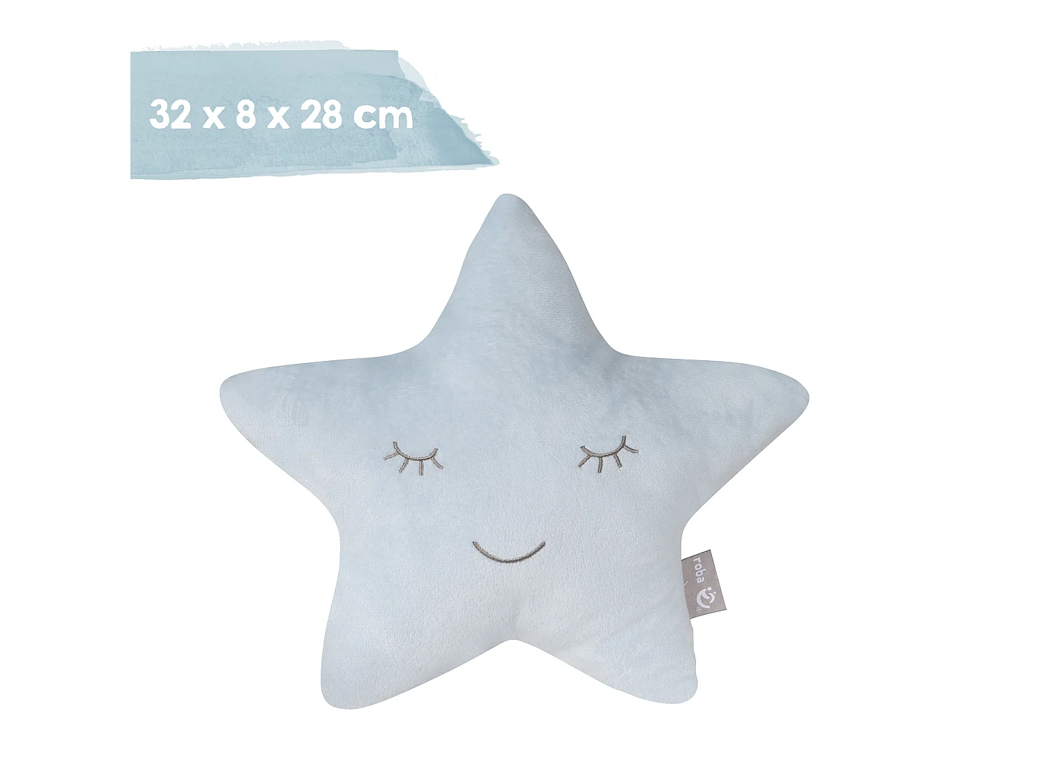 Almohada de Peluche Estrella Azul Suave para Niños | Colección Estilo Roba