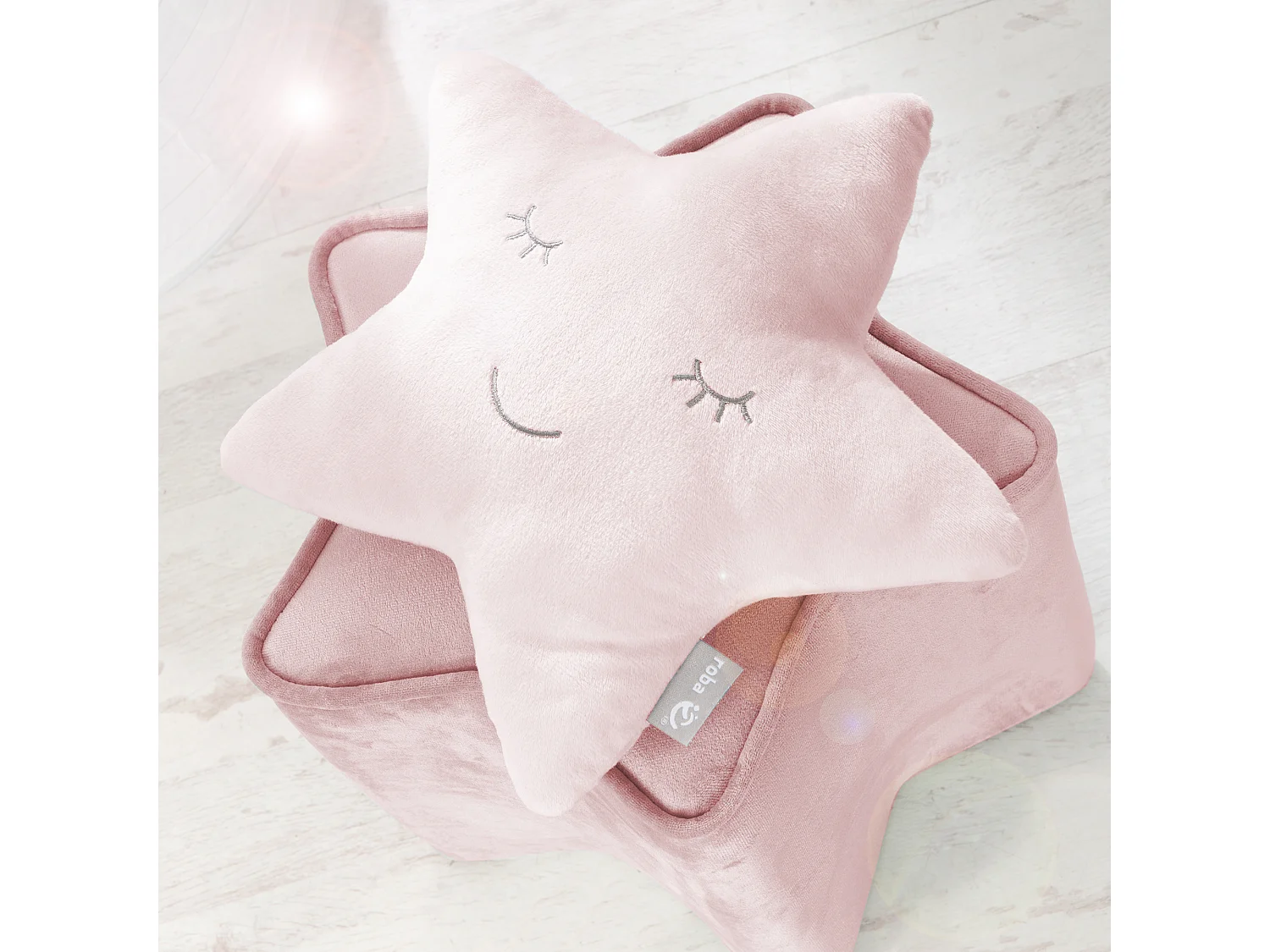 Almohada de Peluche Estrella Roba Style en Rosa/Malva - Suave y Reconfortante para Niños