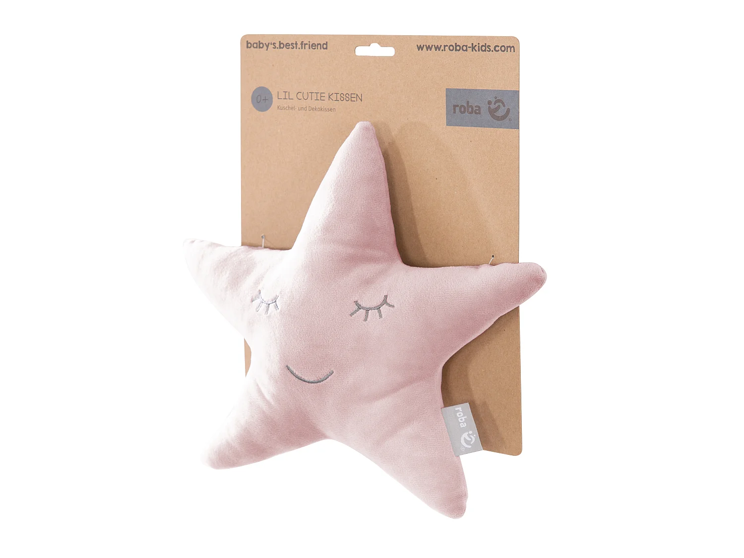 Almohada de Peluche Estrella Roba Style en Rosa/Malva - Suave y Reconfortante para Niños
