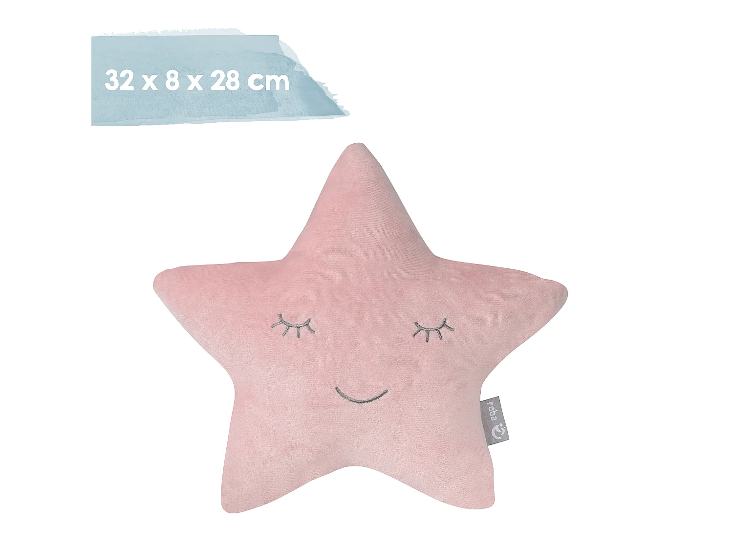 Almohada de Peluche Estrella Roba Style en Rosa/Malva - Suave y Reconfortante para Niños