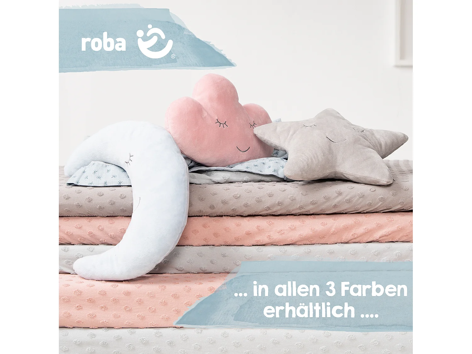 Almohada de Peluche Estrella Roba Style en Rosa/Malva - Suave y Reconfortante para Niños