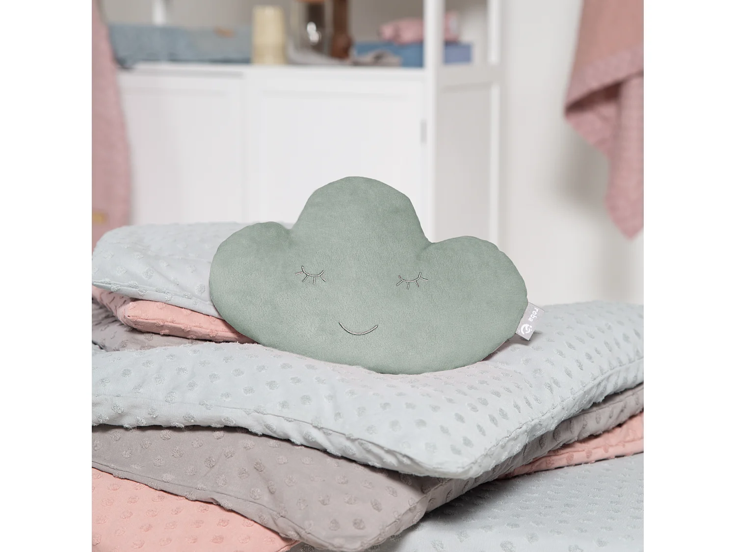 Almohada de Peluche Roba Style Cloud Verde Helado 19x32x9 cm