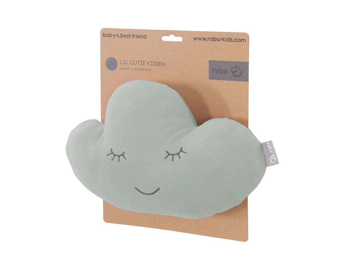 Almohada de Peluche Roba Style Cloud Verde Helado 19x32x9 cm