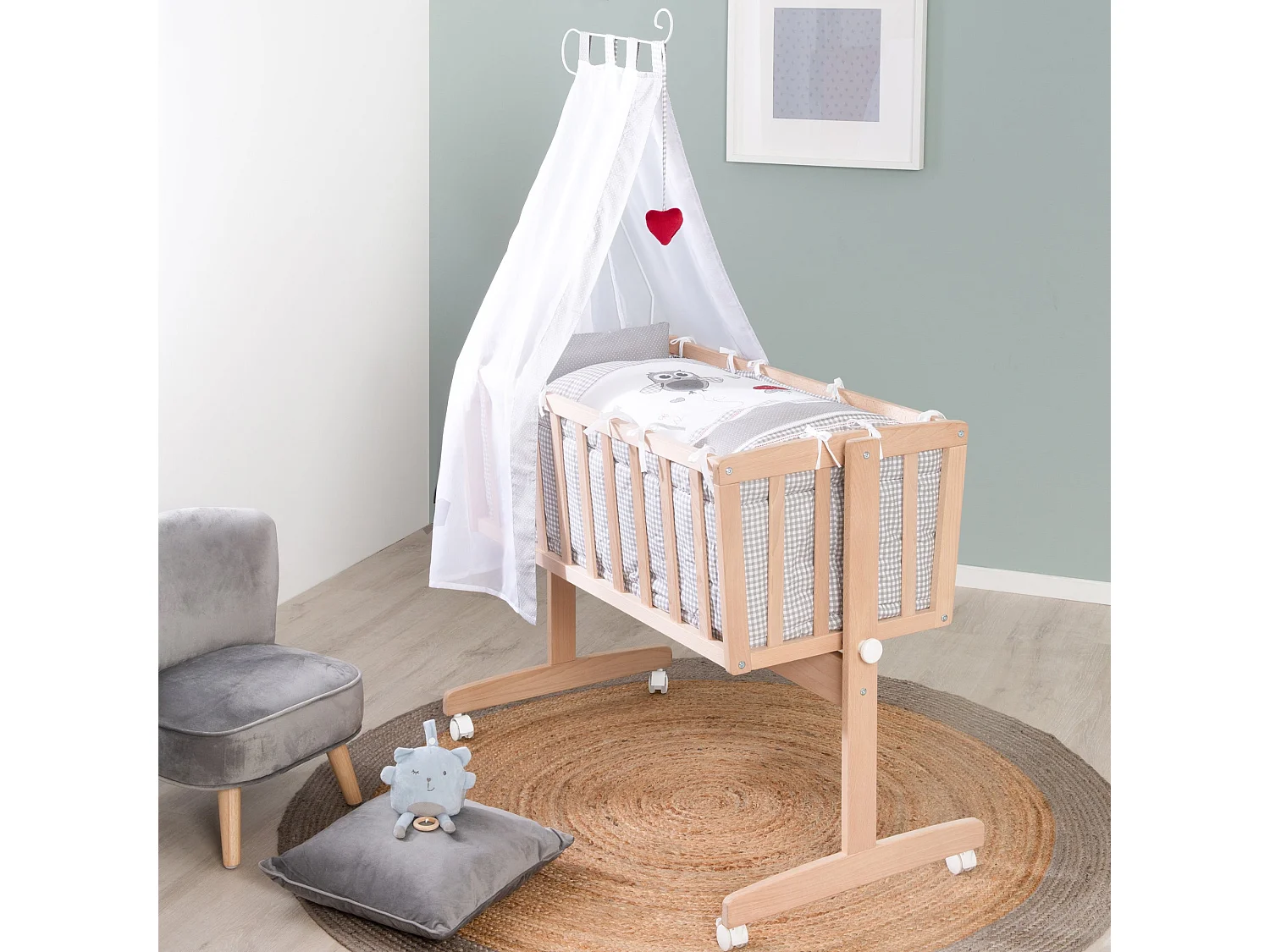 Babywiege Set Adam + Eule