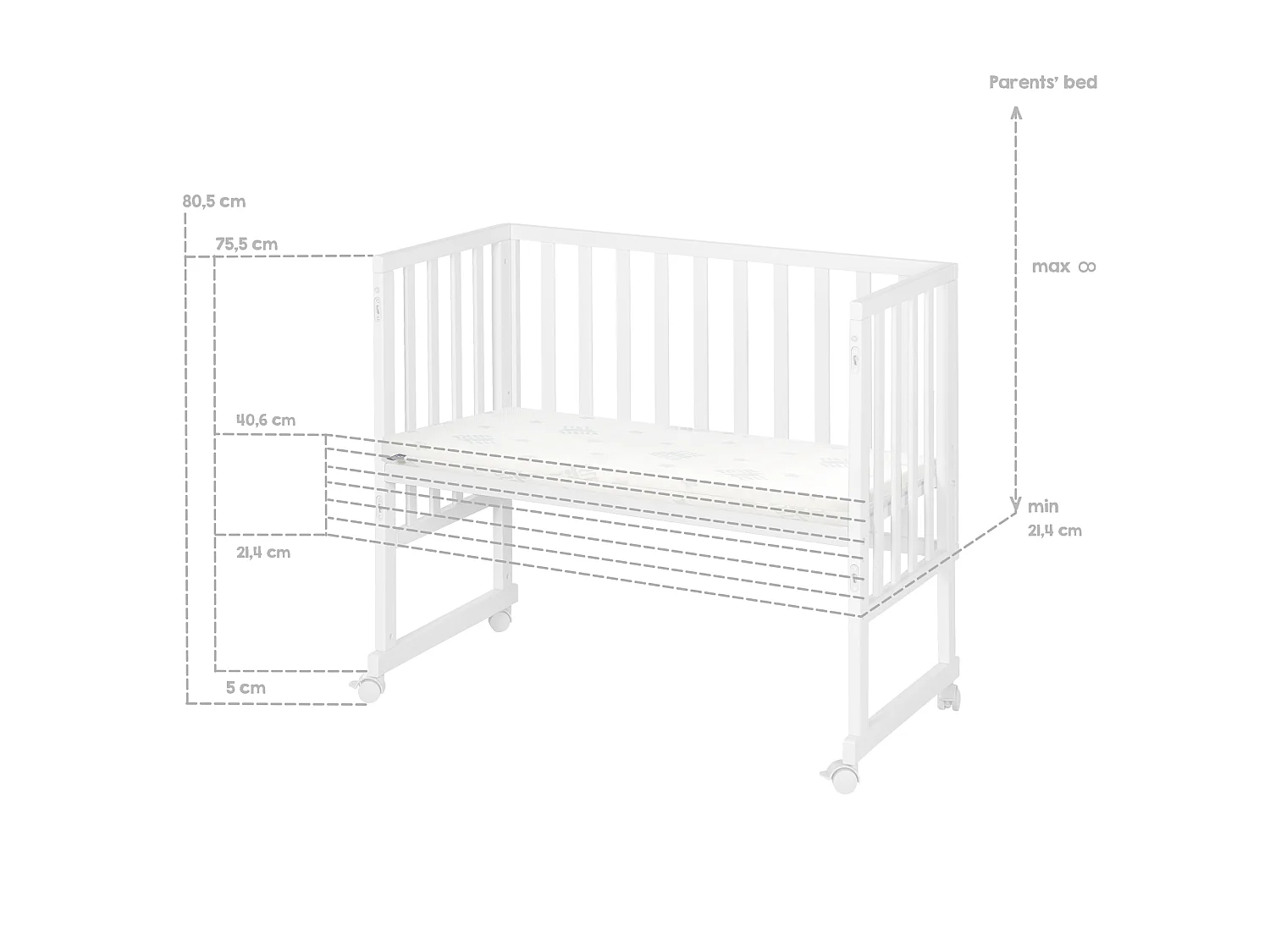 Stuben- + Beistellbett 3in1 roba Style