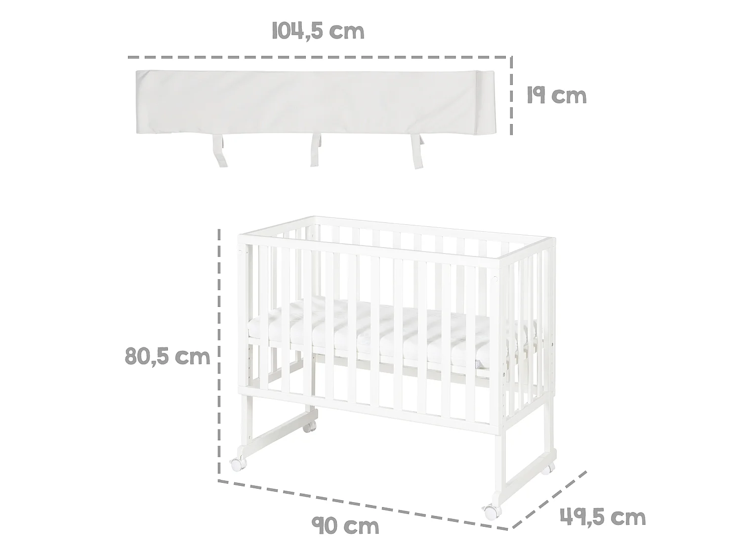 Stuben- + Beistellbett 3in1 roba Style