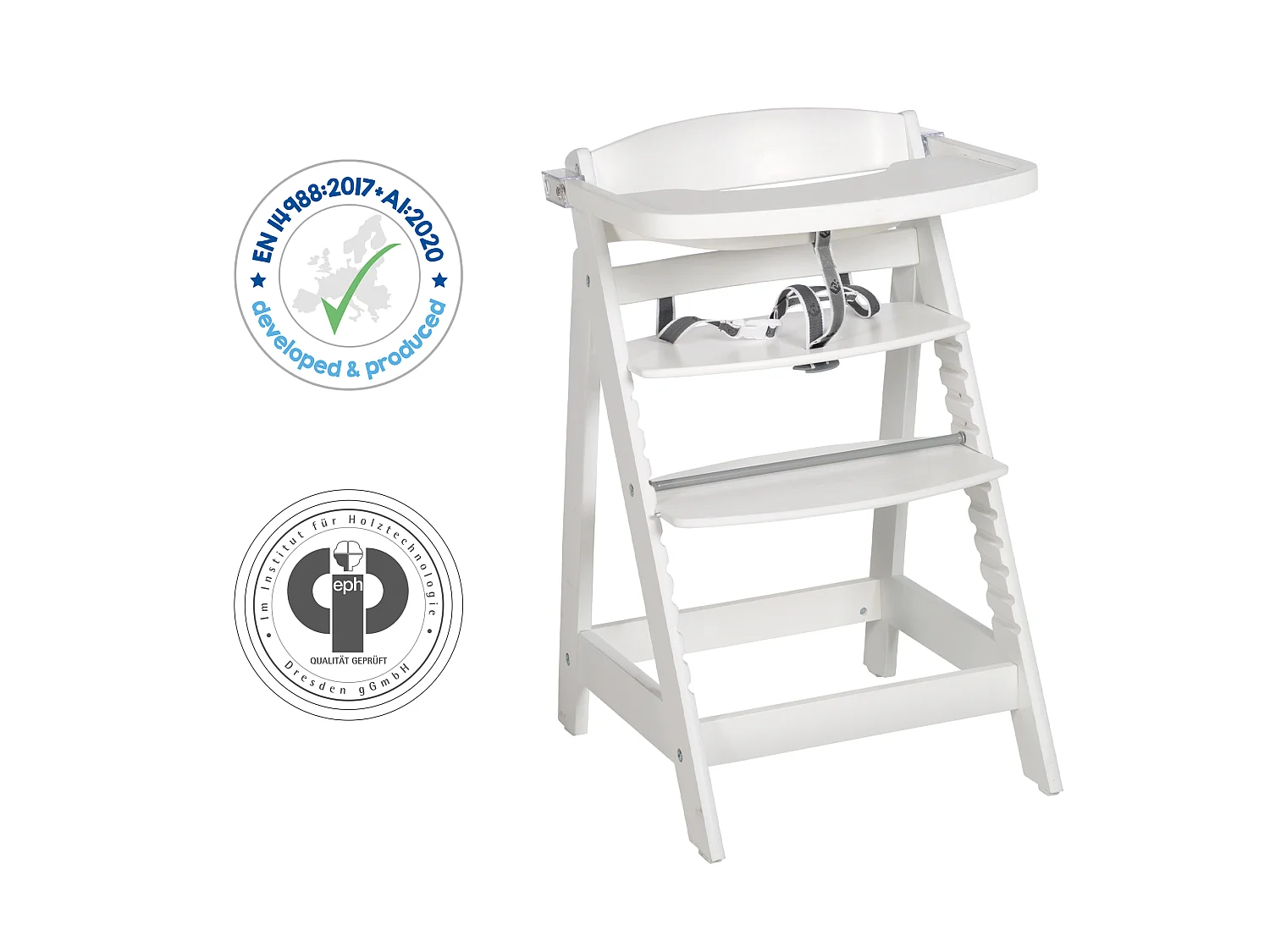 Chaise haute pour bébé Roba Sit Up FUN avec siège ajustable et caractéristiques de sécurité