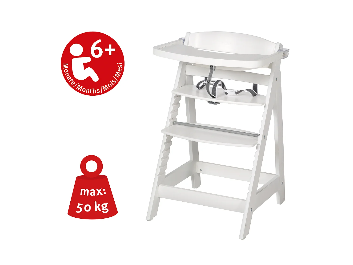 Chaise haute pour bébé Roba Sit Up FUN avec siège ajustable et caractéristiques de sécurité