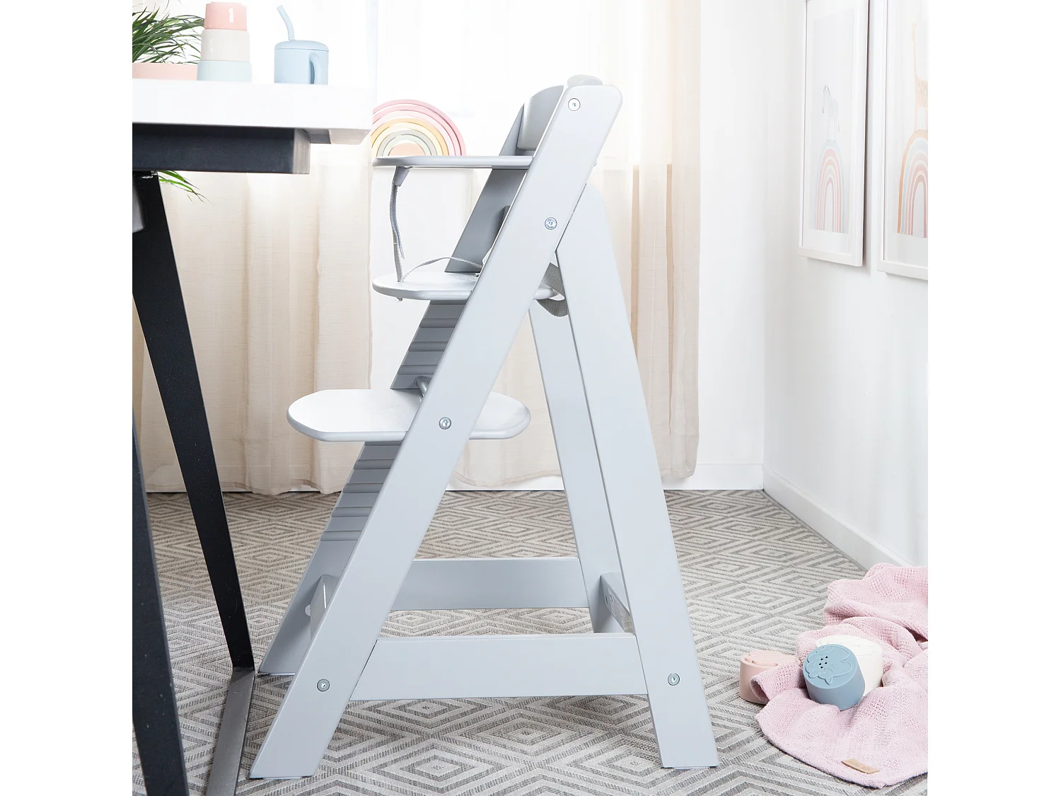 Silla Alta de Madera Sit Up Flex | Ergonómica y Ajustable | Confort y Seguridad Duraderos
