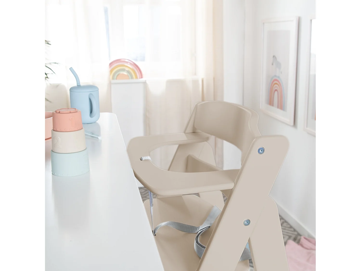 Chaise haute en bois Roba Sit Up Flex - Réglable, sûre, durable